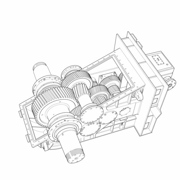 Gearbox for a dredging unit