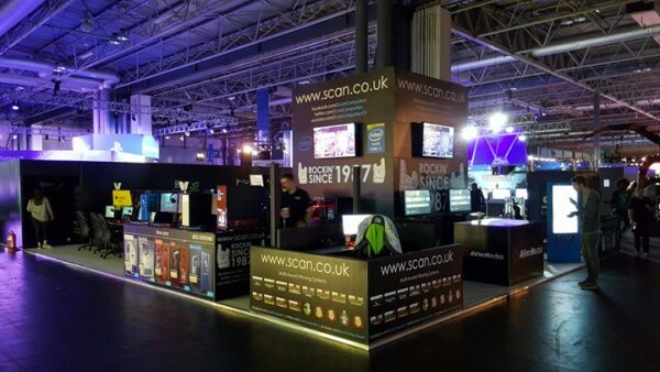 Scan display panels for gaming exhibition